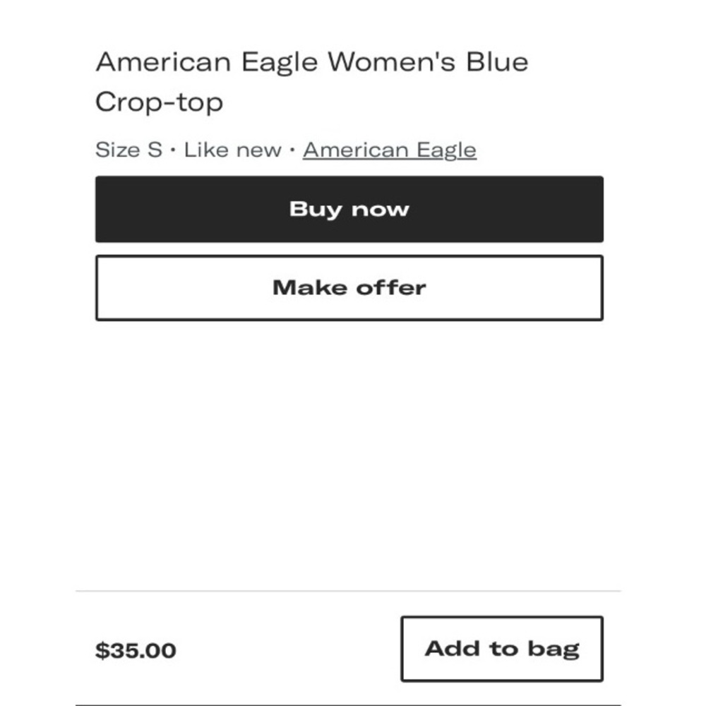 AEO 🦅 Off Shoulder Plaid Puff Sleeve Crop Top - Picture 15 of 15